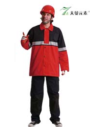 帶反光條紅色工作服TMQMCX-009 帶反光條紅色工作服TMQMCX-009