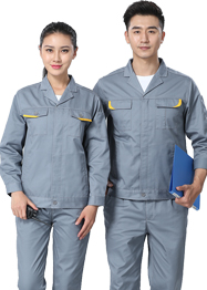 西服領鐵灰色車間工作服長袖新款TM662-01 西服領鐵灰色車間工作服長袖新款TM662-01